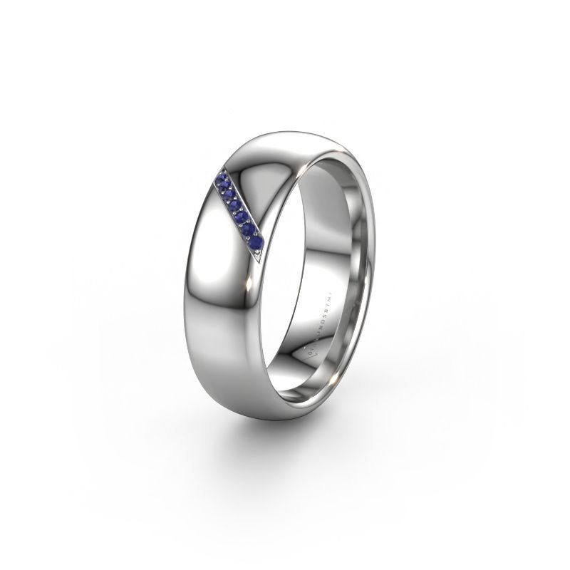 Ehering WH0164L36B 585 Weißgold Saphir ±6x2 mm