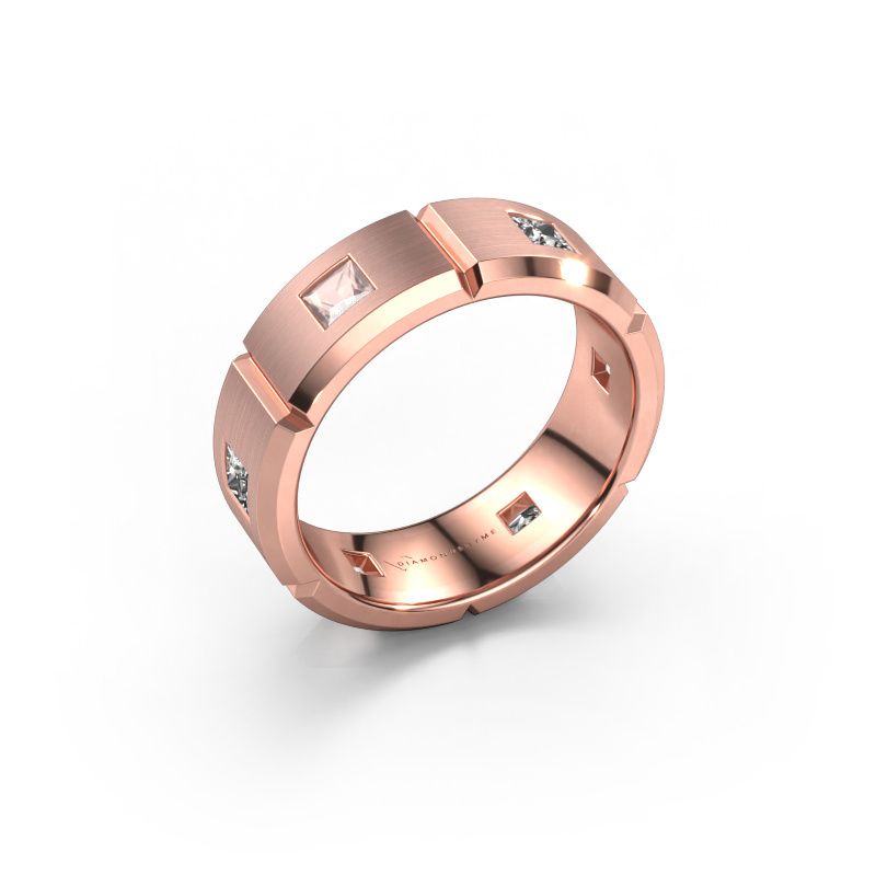 Men's ring Steve 585 rose gold morganite champagne 3 mm