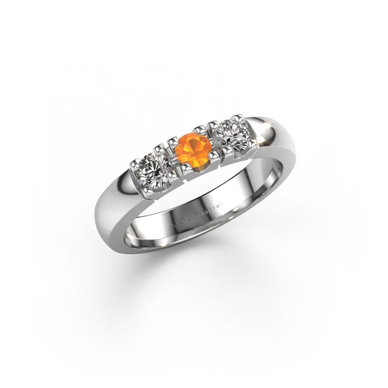 Ring Rianne 3 950 platinum citrin 3.4 mm