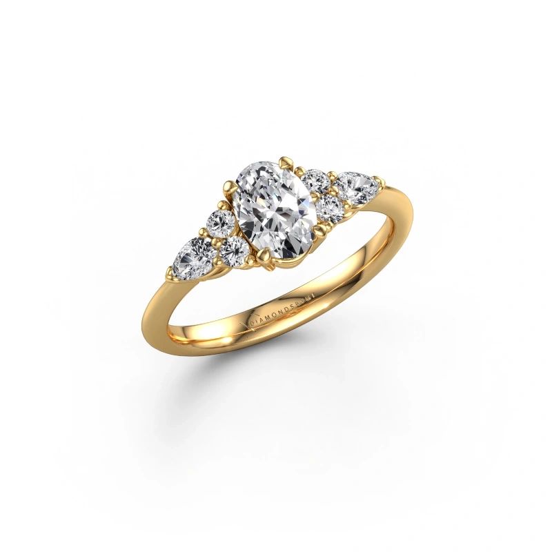 Engagement ring Melani OVL 585 gold diamond 1.18 crt
