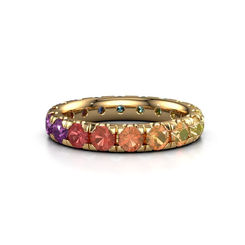 Image of Stackable Ring Jackie 3.4<br/>585 gold<br/>Rainbow Sapphire 1 3.4 Mm
