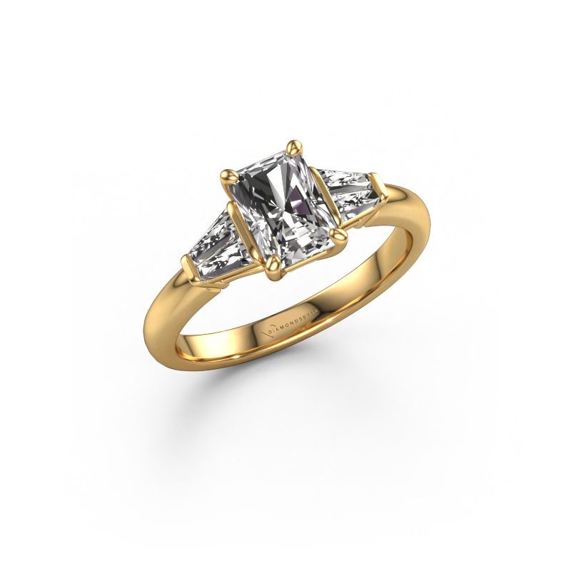 Engagement ring Kina RAD 585 gold diamond 1.40 crt