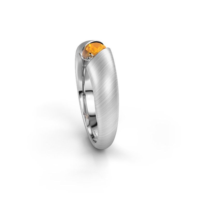 Image de Bague de fiançailles Hojalien 1<br/>950 platine<br/>Citrine 4 mm