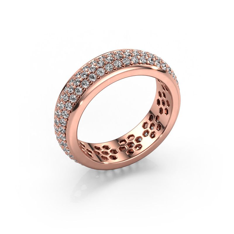Ring Tara 585 rosé goud zirkonia 1.3 mm