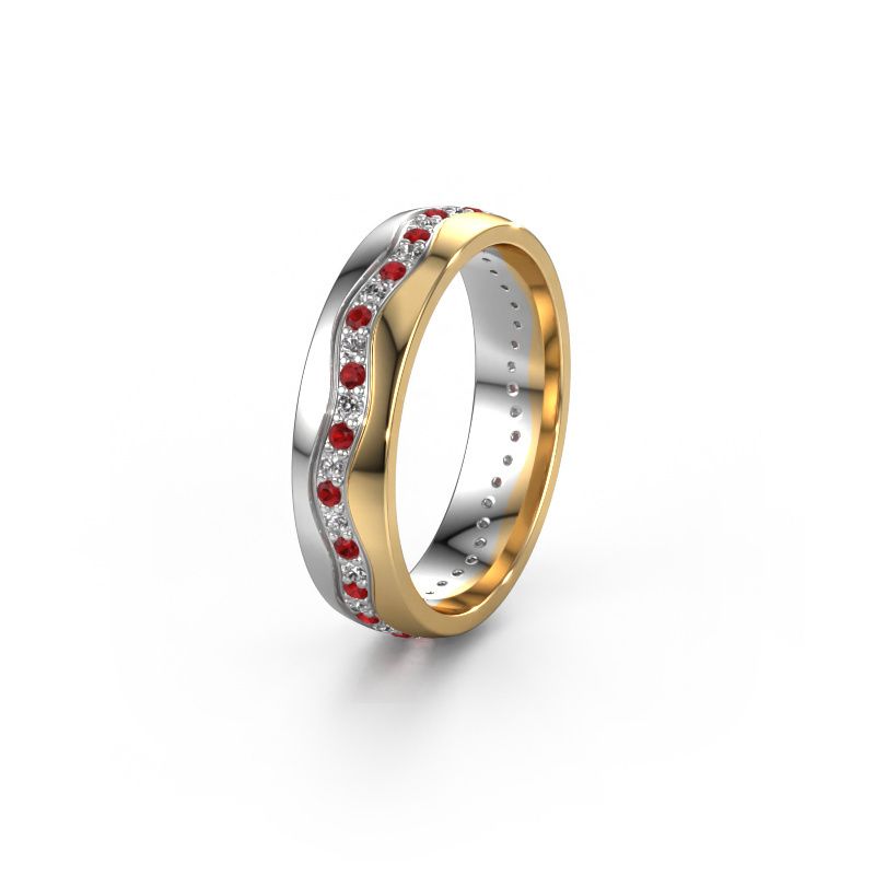 Ehering WH0803L25AP 585 Weißgold Rubin ±5x1.7 mm
