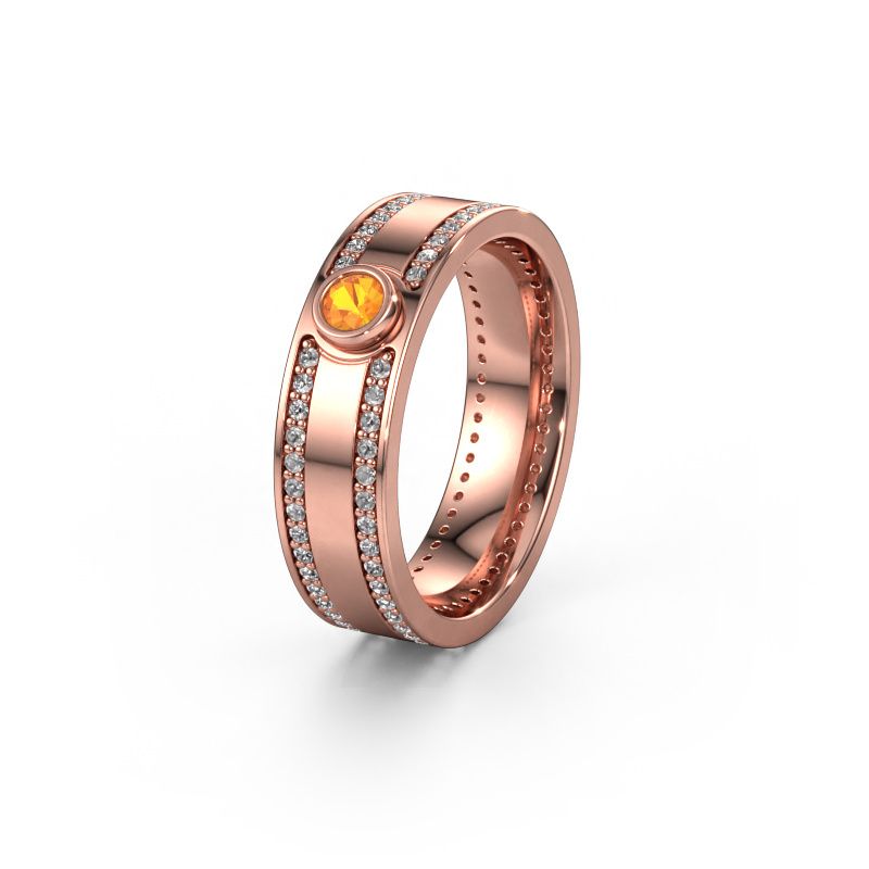 Trouwring WH2044P 585 rosé goud citrien ±6x2 mm