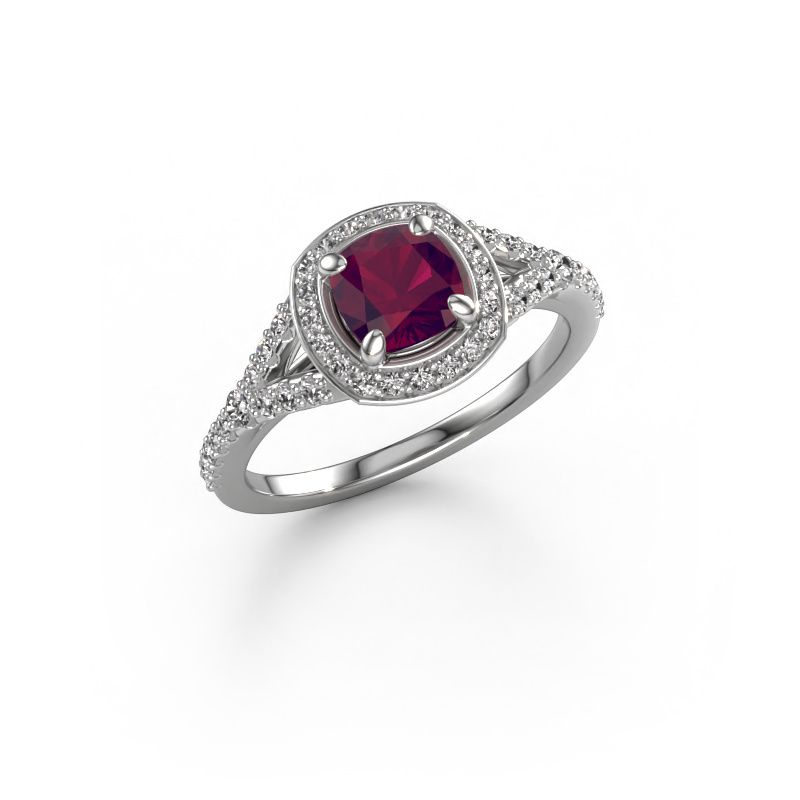 Verlovingsring Pamela CUS 950 platina rhodoliet 5.5 mm