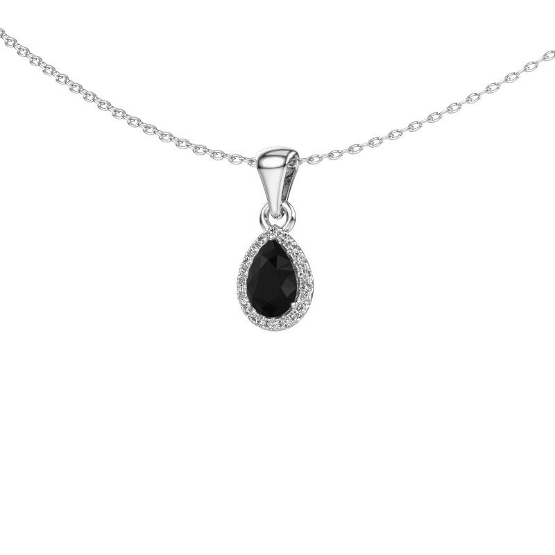 Anhänger Seline per 585 Weißgold Schwarz Diamant 0.54 crt