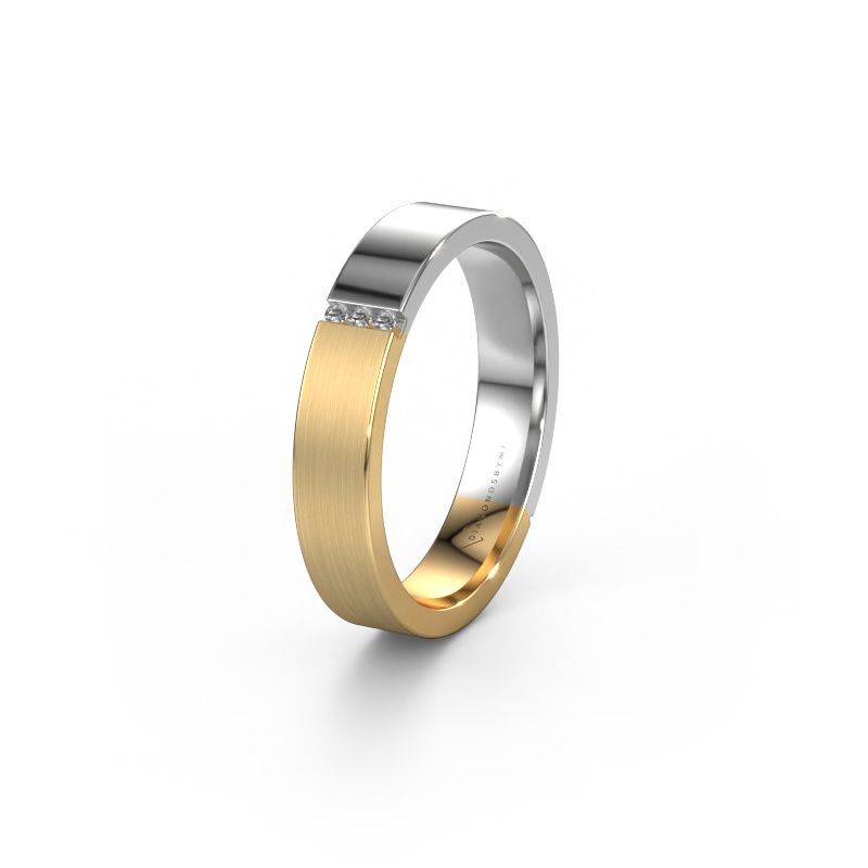 Trouwring WH1103L14AMP 585 goud zirkonia ±4x1.7 mm