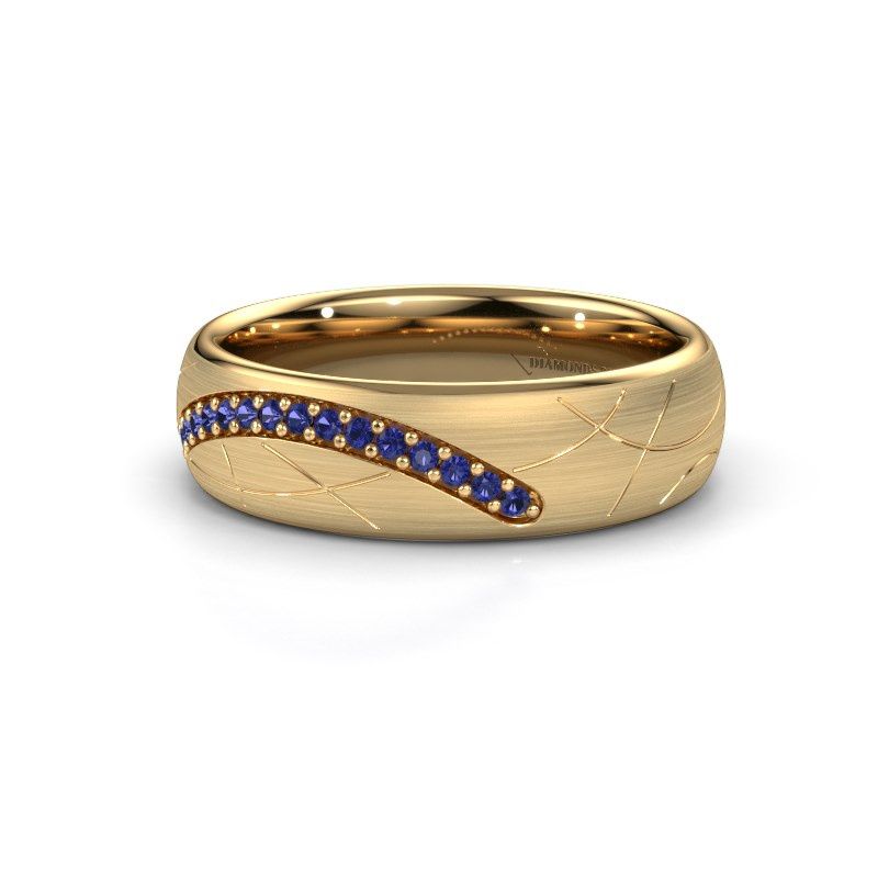 Image of Wedding ring WH2060L36CM<br/>585 gold ±6x2.2 mm<br/>Sapphire