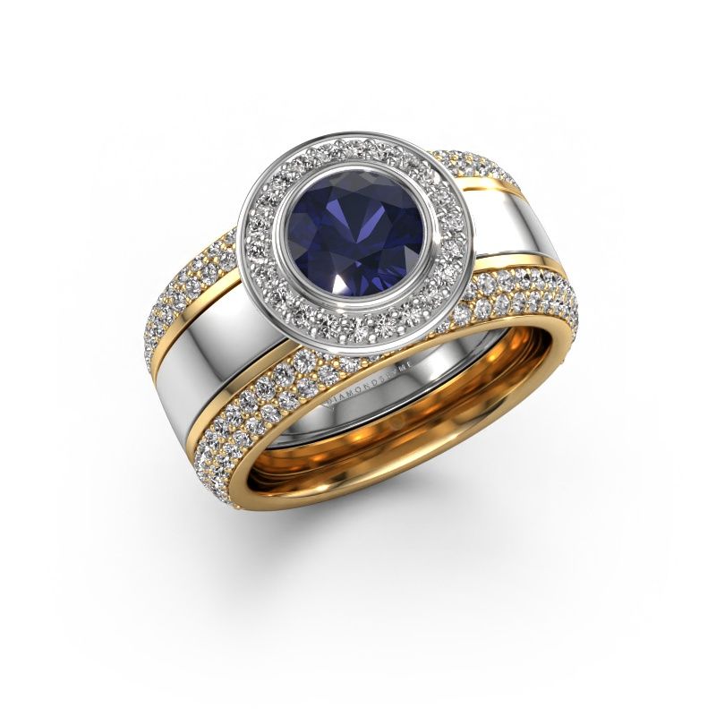 Ring Roxie 585 Weißgold Saphir 6.5 mm