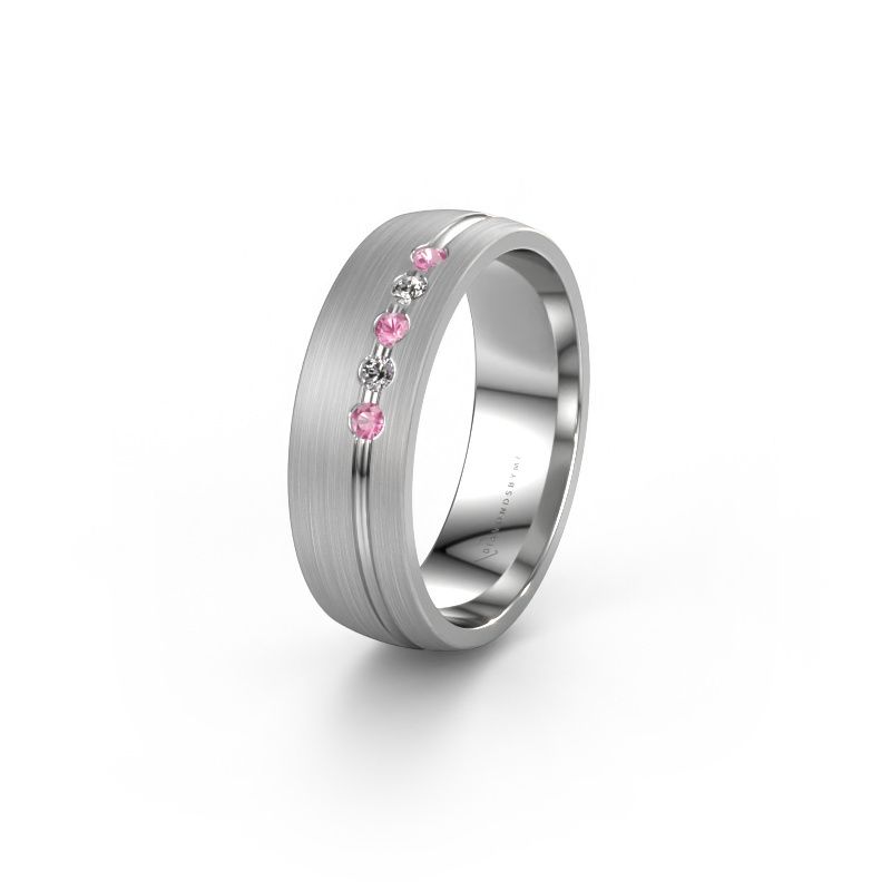 Alliance WH0323L25AM 950 platine saphir rose ±6 x 1,7 mm