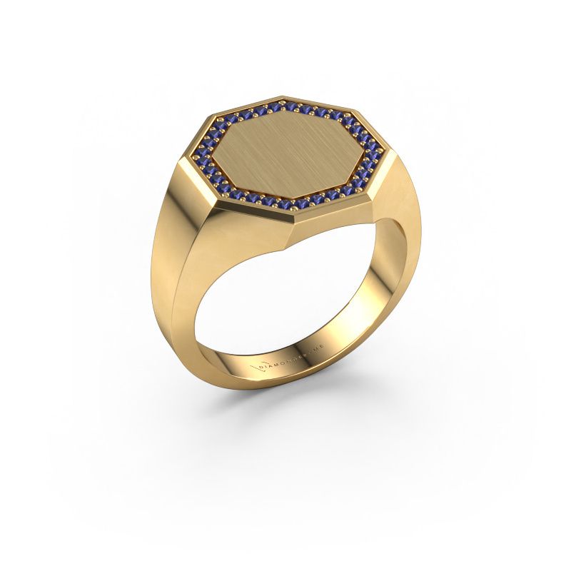 Herrering Floris Octa 3 585 gull safir 1.2 mm