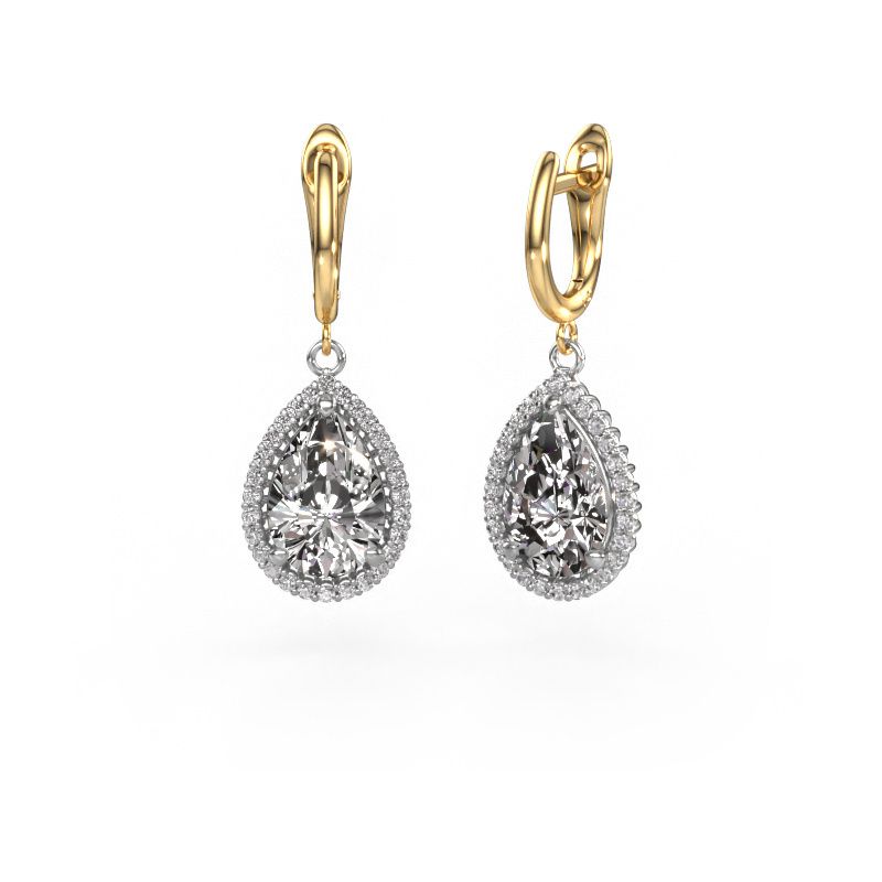 Drop earrings Tilly per 3 585 white gold diamond 6.42 crt
