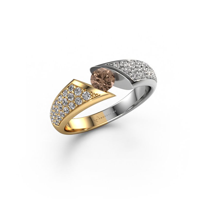 Verlovingsring Hojalien 3 585 goud bruine diamant 0.73 crt
