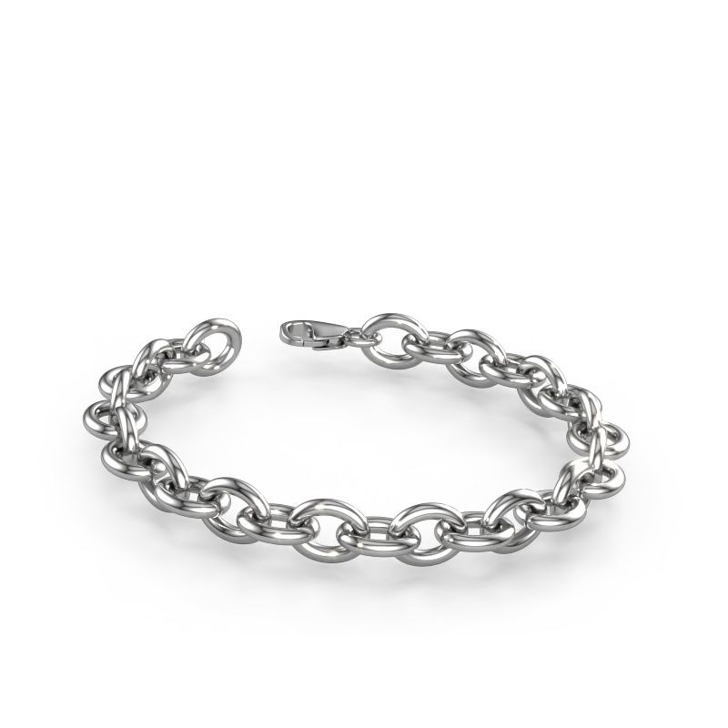 Armband Oval link 3 11.0 585 witgoud ±11 mm
