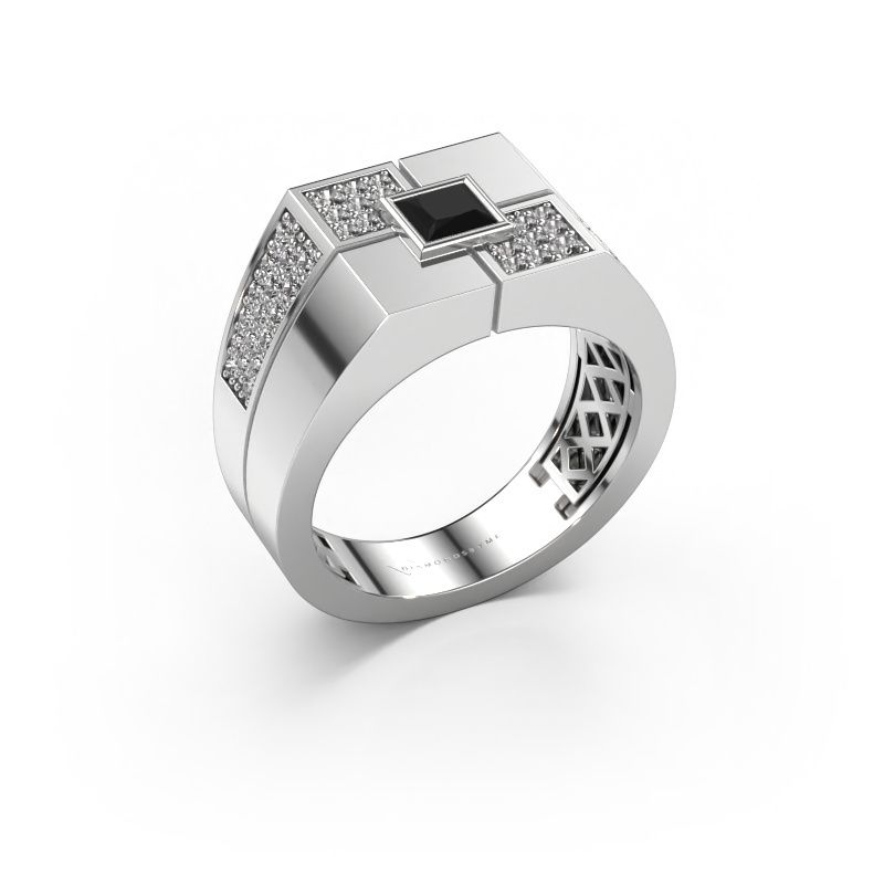 Men's ring Rogier 950 platinum black diamond 1.002 crt