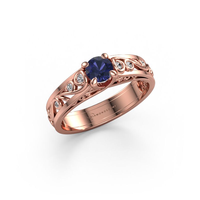Ring Quinty 585 rose gold sapphire 4.7 mm