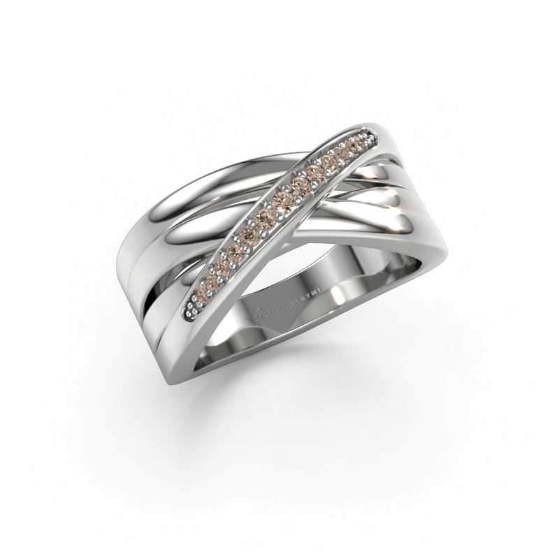 Ring Renna 2 585 white gold brown diamond 0.122 crt
