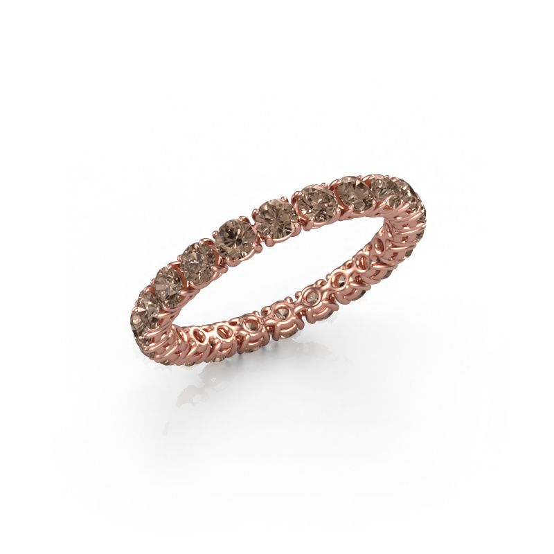Ring Vivienne 2.7 585 rosé goud bruine diamant 1.68 crt