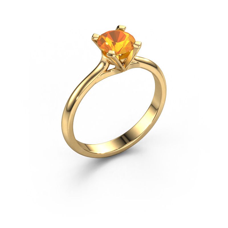 Engagement ring Isa 1 585 gold citrin 5.7 mm