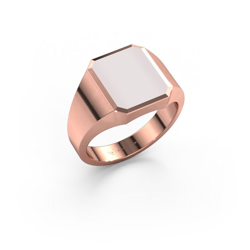 Siegelring Lars 2 585 Roségold Rot Lagenstein 12x10 mm