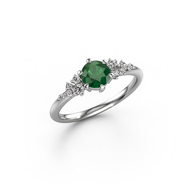 Ring Royce RND 585 white gold emerald 5.5 mm