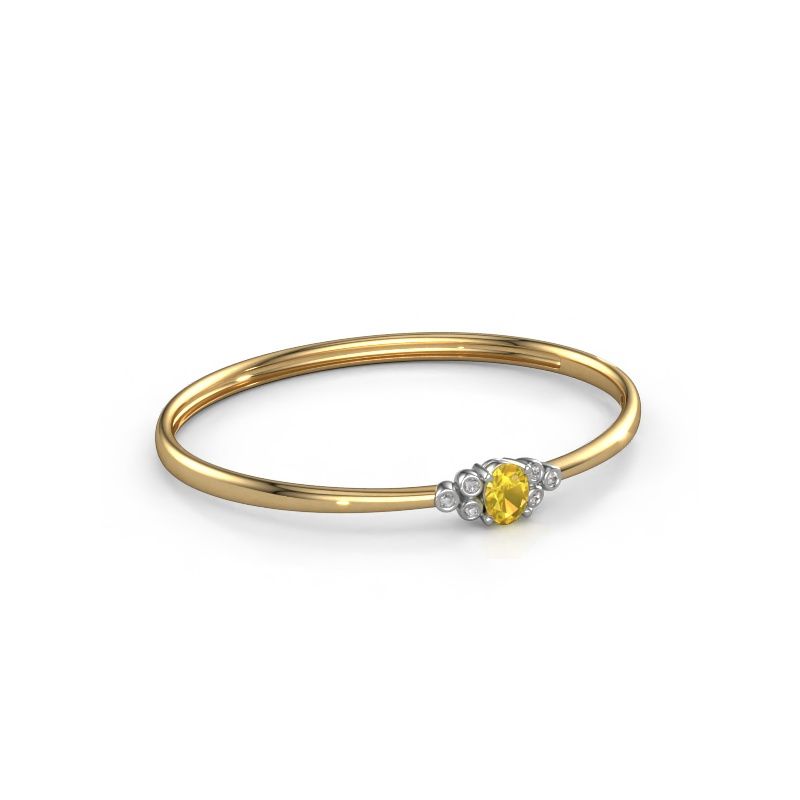 Bangle Lucy 585 gold yellow sapphire 8x6 mm