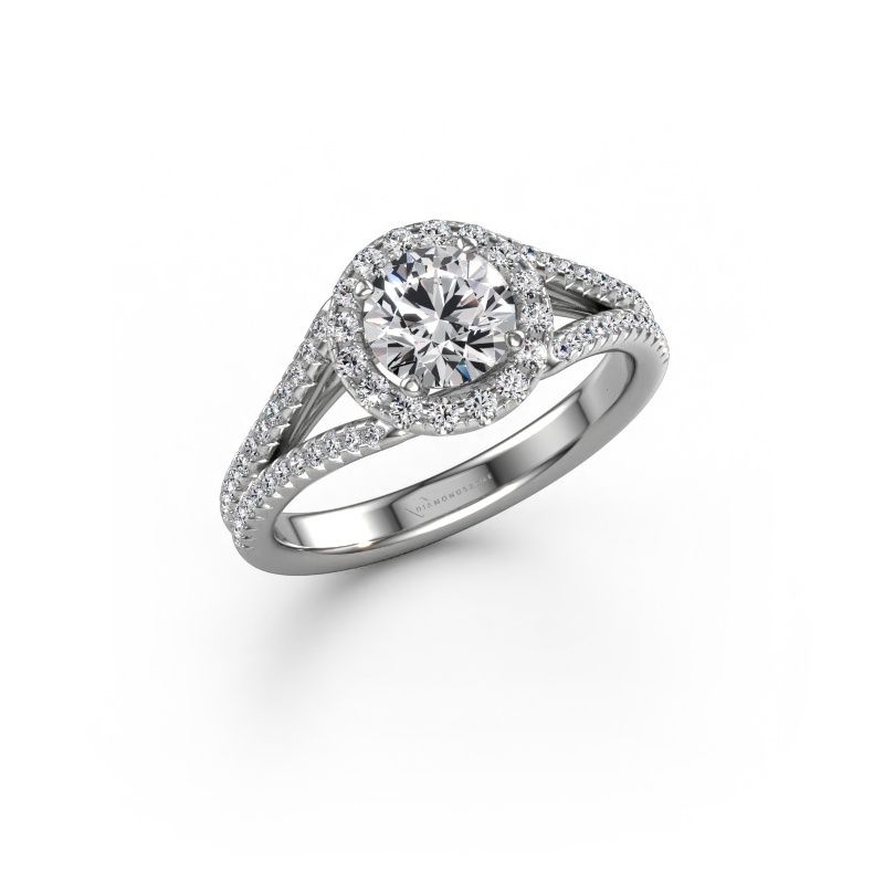 Verlovingsring Verla rnd 2 585 witgoud lab-grown diamant 1.42 crt