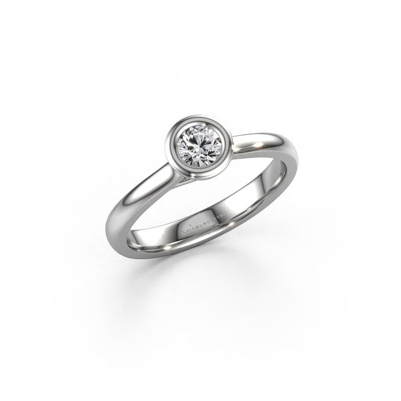 Engagement ring Kaylee 950 platinum lab-grown diamond 0.25 crt