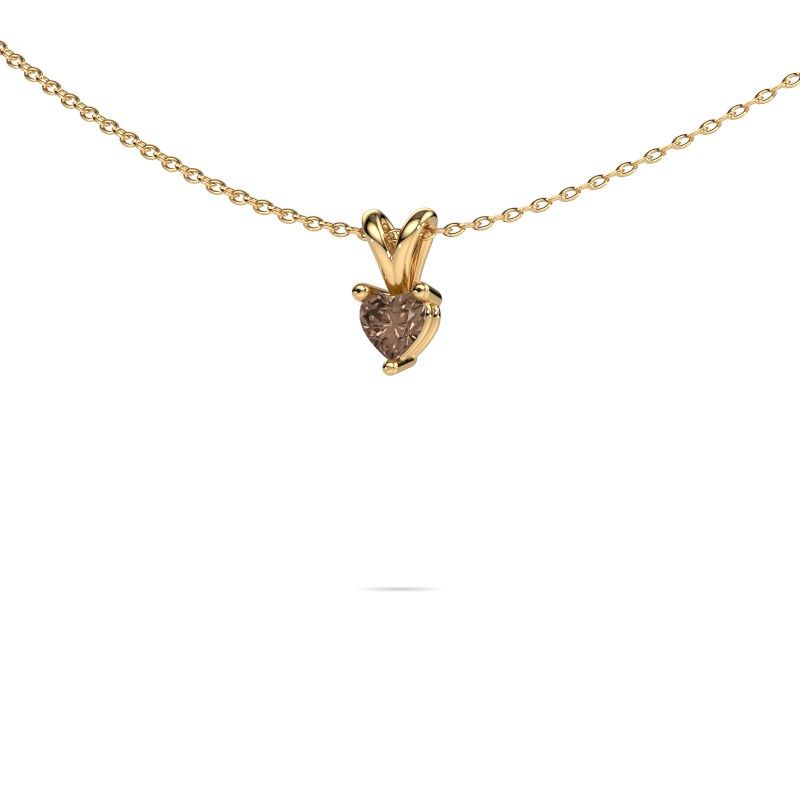 Anhänger Garnet 585 Gold Braun Diamant 0.25 crt