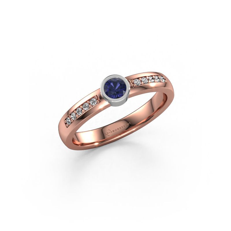 Ring Ise 2 585 rose gold sapphire 4 mm