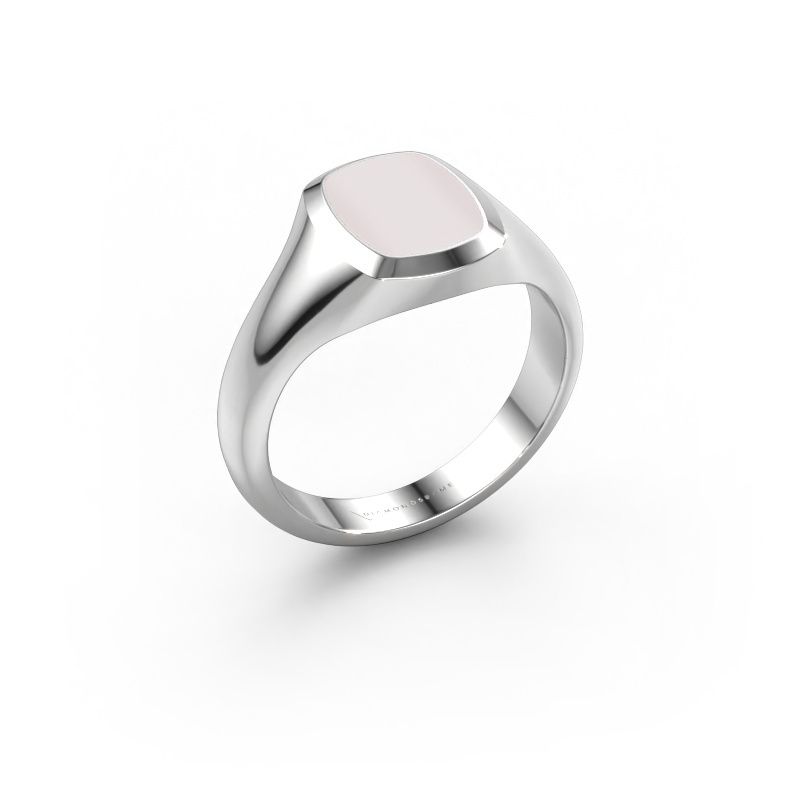 Pink ring Benjamin 1 585 witgoud rode lagensteen 10x8 mm