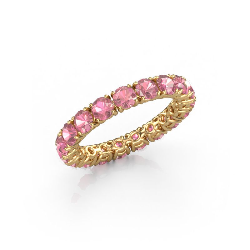 Stackable ring Vivienne 3.4 585 gold tourmaline pink 3.4 mm