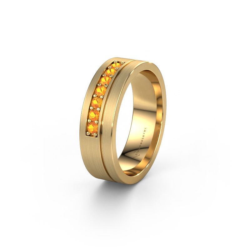 Trouwring WH0312L16AM 585 goud citrien ±6x1.7 mm