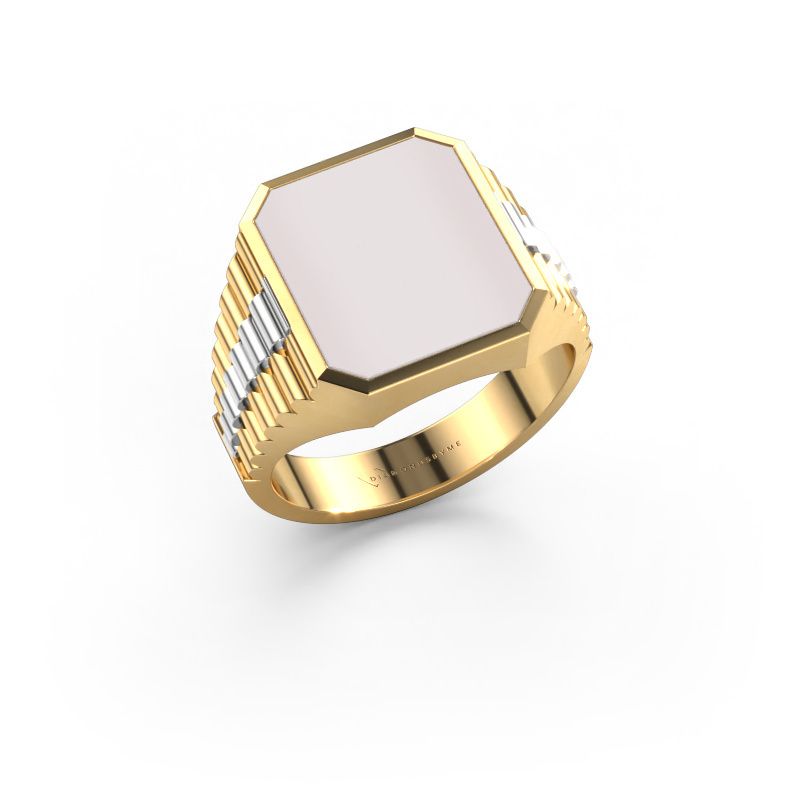 Signet ring Brent 3 585 gold red sardonyx 14x12 mm