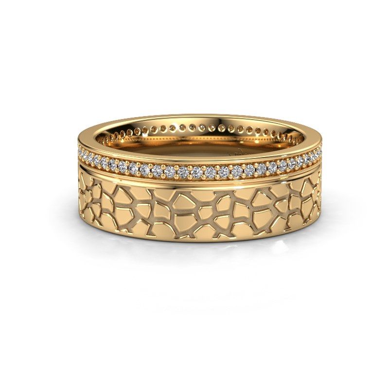 Afbeelding van Trouwring WH2070L17C 585 goud zirkonia ±7x2.2 mm