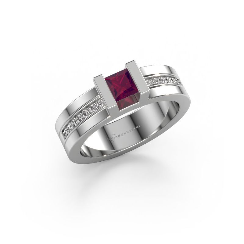 Verlobungsring Desire 585 Weißgold Rhodolit 4 mm