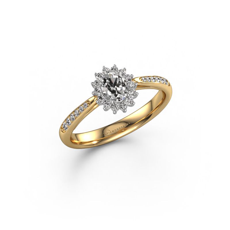 Engagement ring Tilly ovl 2 585 gold diamond 0.35 crt