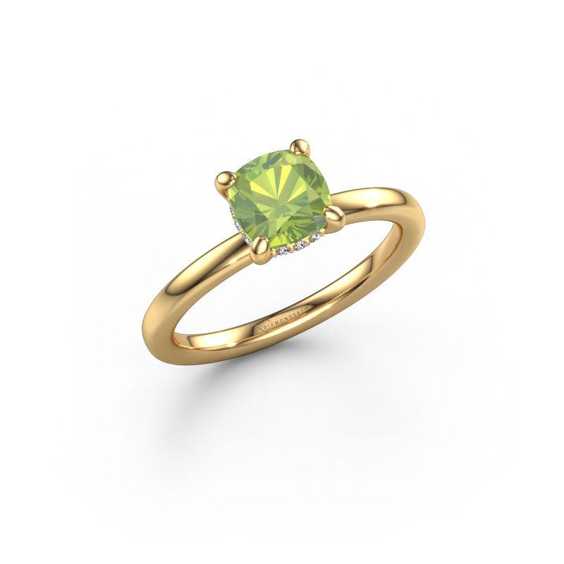 Engagement ring Simone CUS 2 585 gold peridot 6 mm