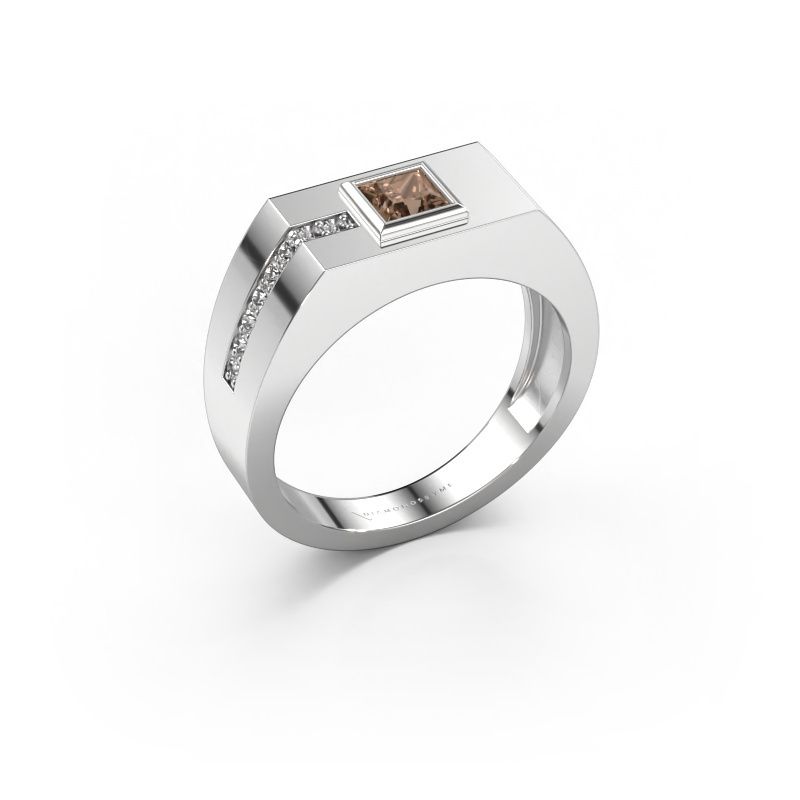 Men's ring Robertus 1 950 platinum brown diamond 0.496 crt