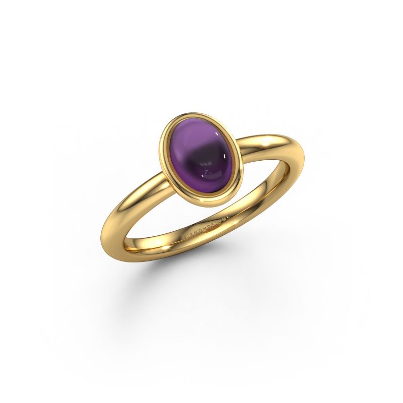 Ring Blossom OVL 2 585 gold amethyst 7x5 mm