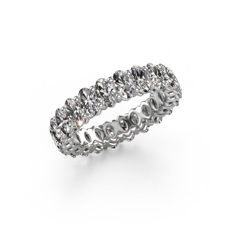 Stackable ring Heddy OVL 3x5 585 white gold lab grown diamond 5.06 crt