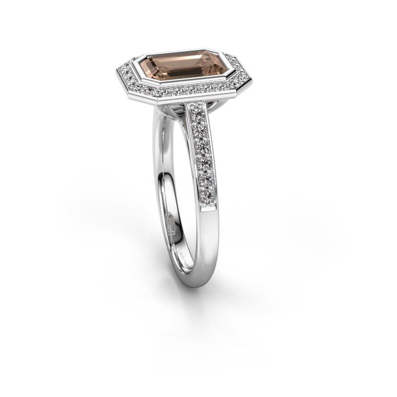 Afbeelding van Verlovingsring Noud 2 EME<br/>950 platina<br/>bruine diamant 2.104 crt