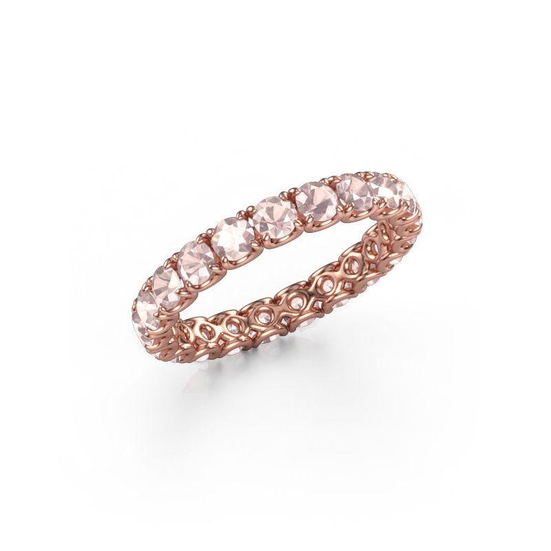 Stackable ring Estee 2.9 585 rose gold morganite champagne 2.9 mm