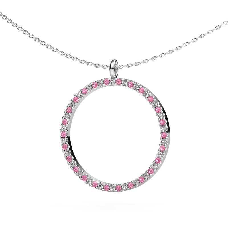 Pendant Towanda 950 platinum pink sapphire 1.2 mm