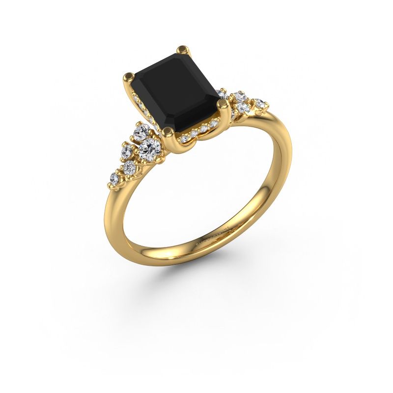 Engagement ring Emma EME 585 gold black diamond 2.10 crt