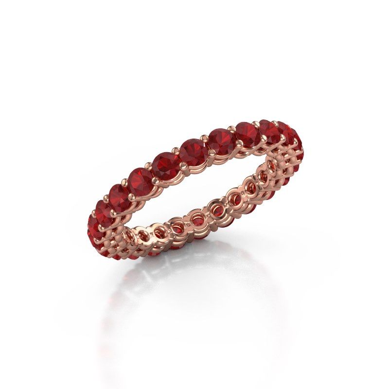 Image of Stackable ring Michelle full 2.7 585 rose gold ruby 2.7 mm