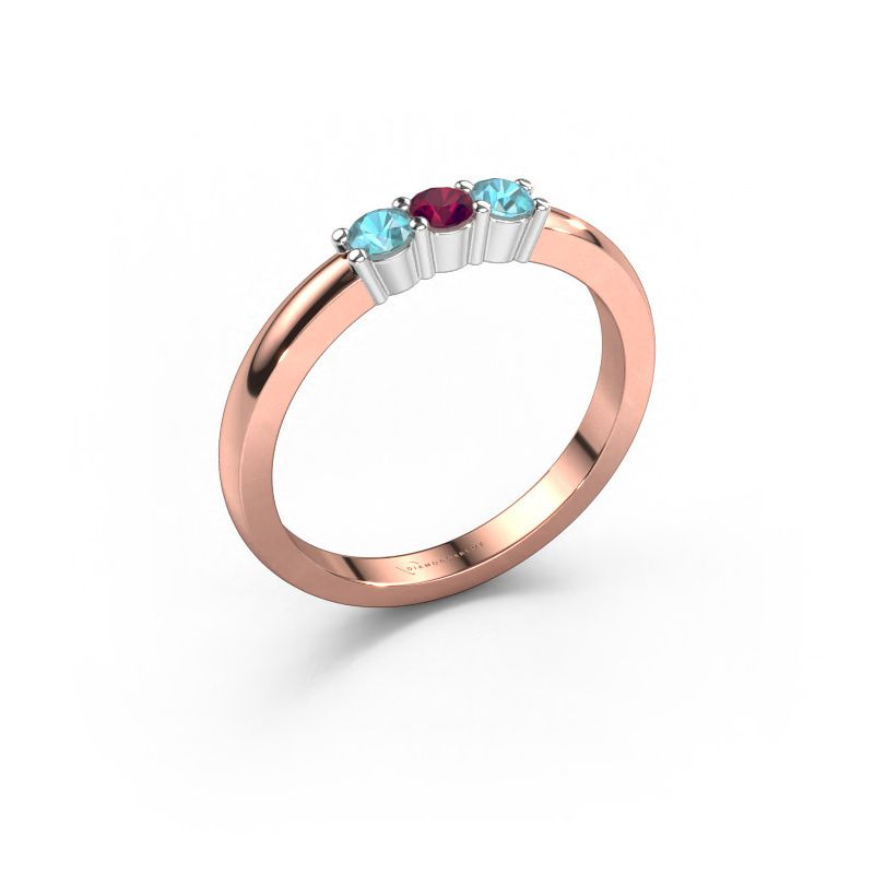 Ring Yasmin 3 585 rose gold rhodolite 3 mm