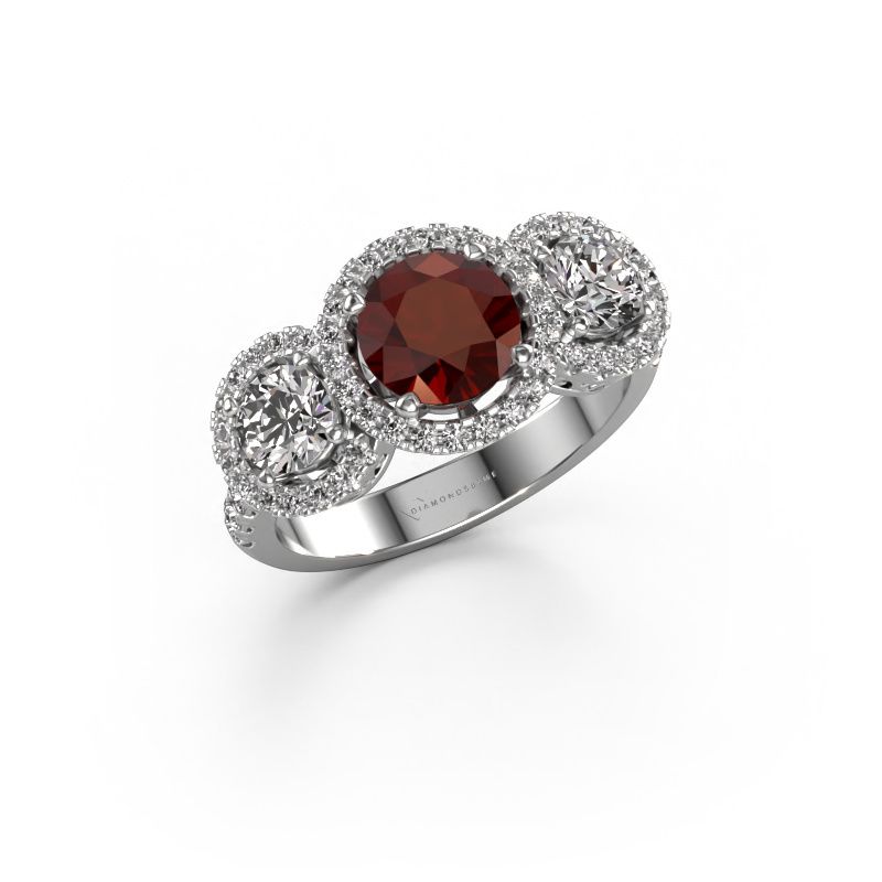 Ring Lacie 950 platinum garnet 6.5 mm